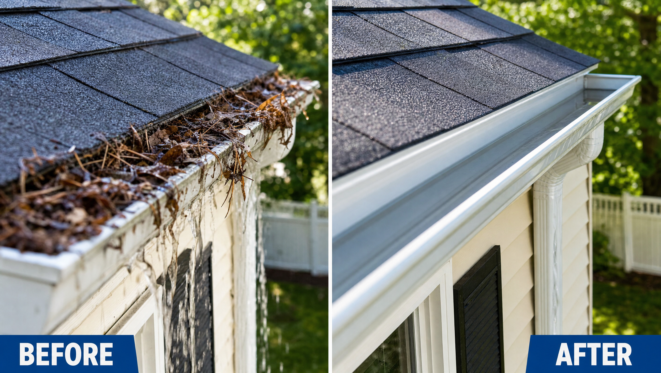 Before & After — Gutter Cleaning