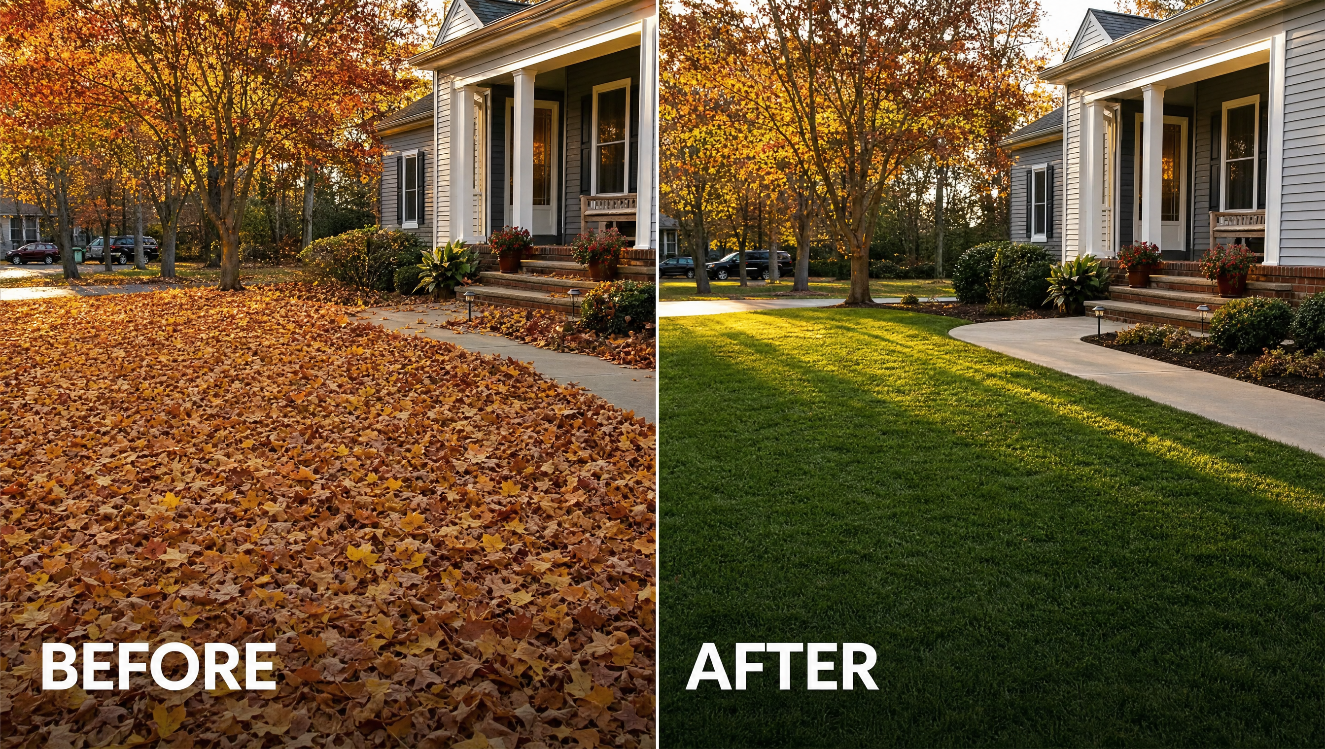 Before & After — Leaf Removal